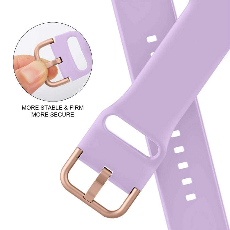 For Apple Watch Ultra 2 49mm Pin Buckle Silicone Watch Band(Lavender)