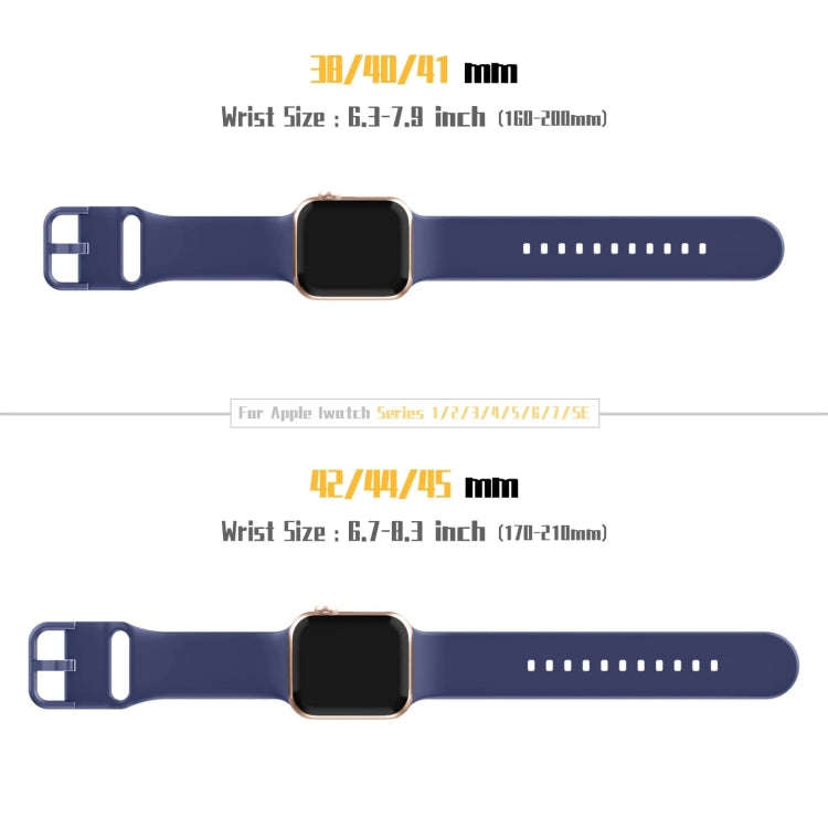 For Apple Watch Series 9 45mm Pin Buckle Silicone Watch Band(Violet Gray)