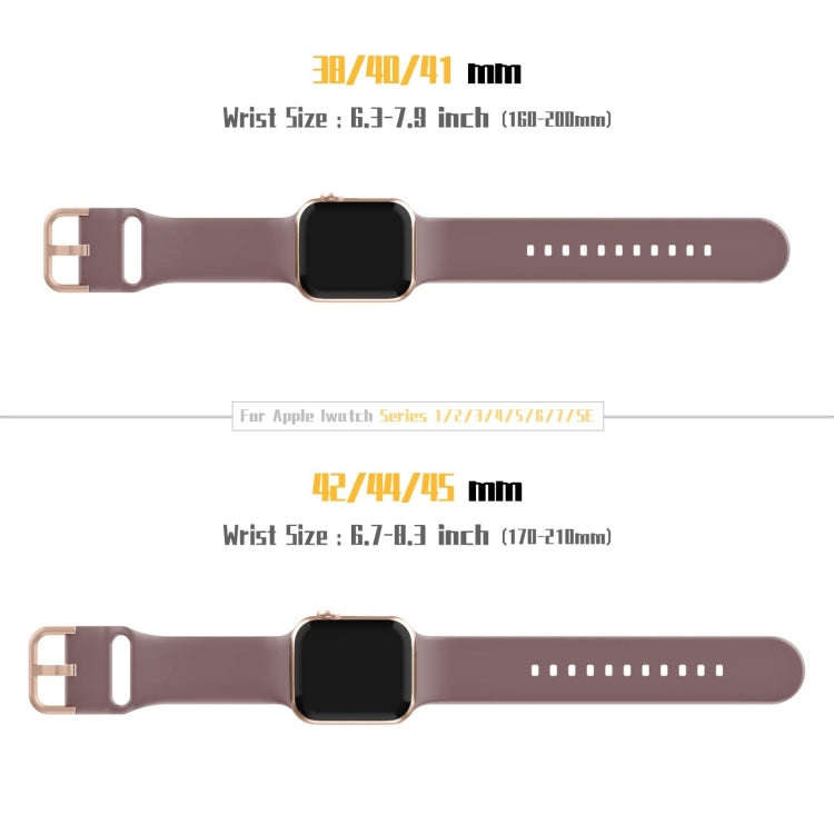 For Apple Watch SE 2023 44mm Pin Buckle Silicone Watch Band(Smoked Purple)