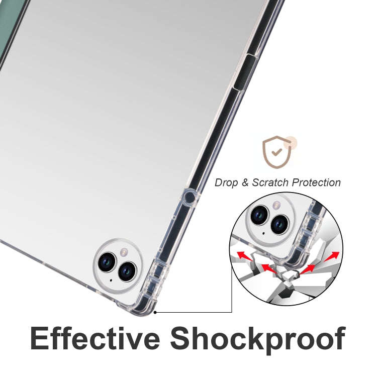 For Huawei MatePad Pro 13.2 2023 3-folding Transparent TPU Smart Leather Tablet Case(Dark Night G...