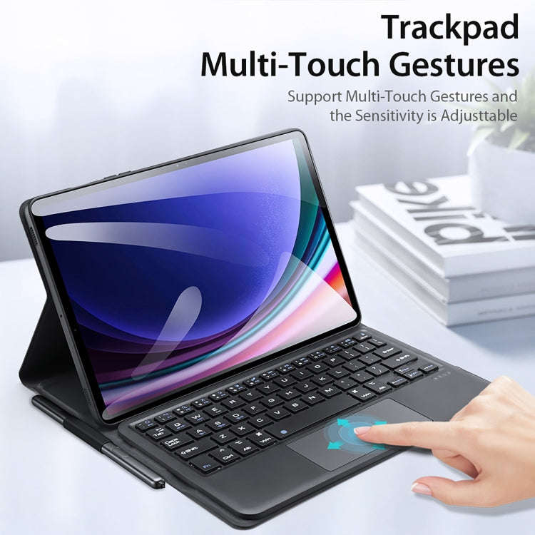 For Samsung Galaxy Tab S9 / S9 FE DUX DUCIS TK Series Wireless Bluetooth Keyboard Tablet Case(Black)