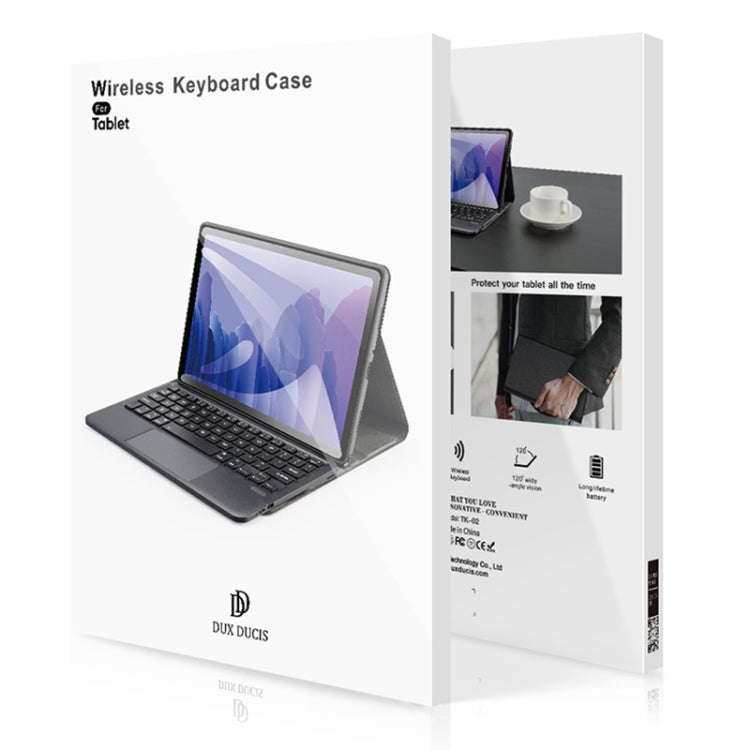 For Samsung Galaxy Tab S9 / S9 FE DUX DUCIS TK Series Wireless Bluetooth Keyboard Tablet Case(Black)