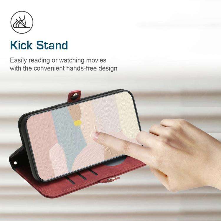 For Motorola Edge 60 Fusion / Edge 5G 2025 Side Buckle Double Fold Hand Strap Leather Phone Case(...