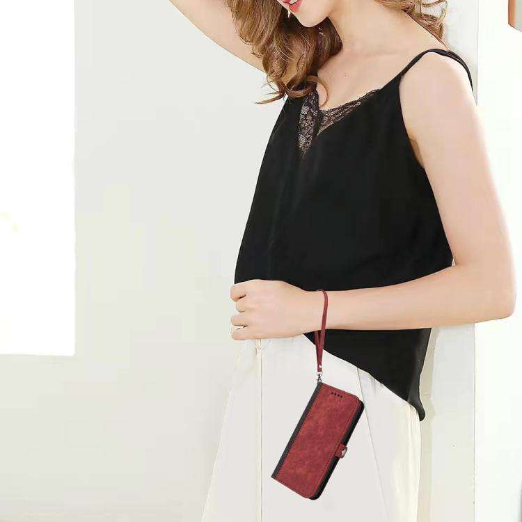 For Motorola Edge 60 Fusion / Edge 5G 2025 Side Buckle Double Fold Hand Strap Leather Phone Case(...