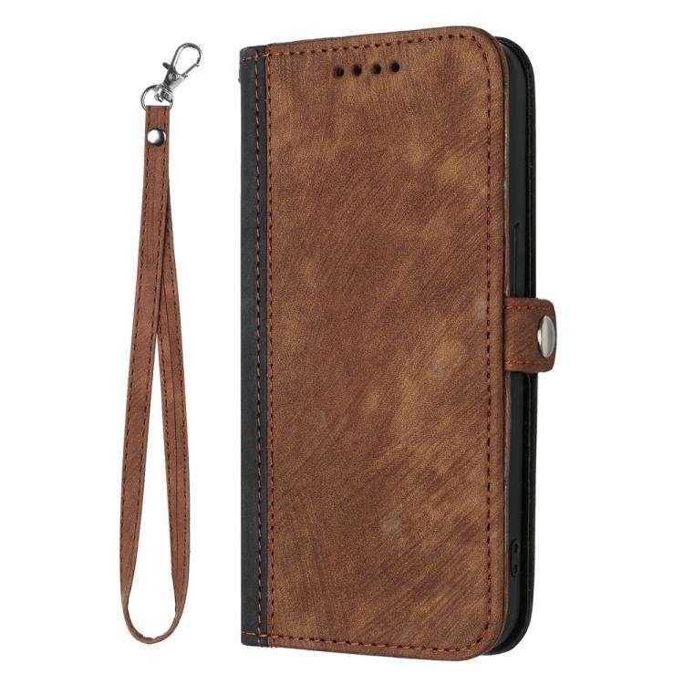 For Motorola Edge 60 Fusion / Edge 5G 2025 Side Buckle Double Fold Hand Strap Leather Phone Case(...