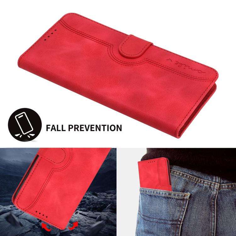 For Motorola Edge 60 Fusion / Edge 5G 2025 Heart Pattern Skin Feel Leather Phone Case(Red)