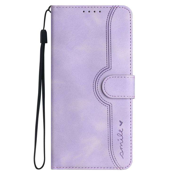 For Motorola Edge 60 Fusion / Edge 5G 2025 Heart Pattern Skin Feel Leather Phone Case(Purple)