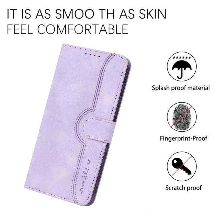 For Motorola Edge 60 Fusion / Edge 5G 2025 Heart Pattern Skin Feel Leather Phone Case(Purple)