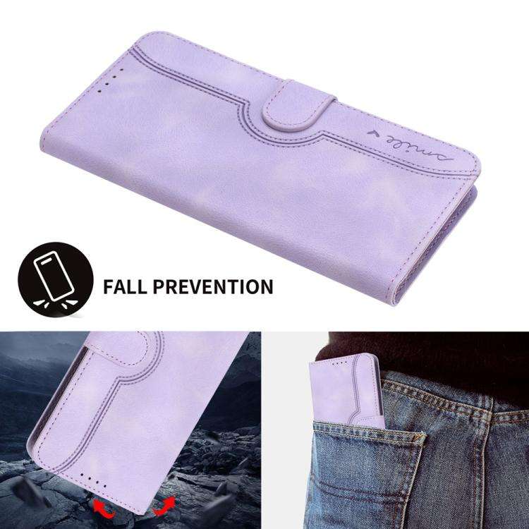 For Motorola Edge 60 Fusion / Edge 5G 2025 Heart Pattern Skin Feel Leather Phone Case(Purple)