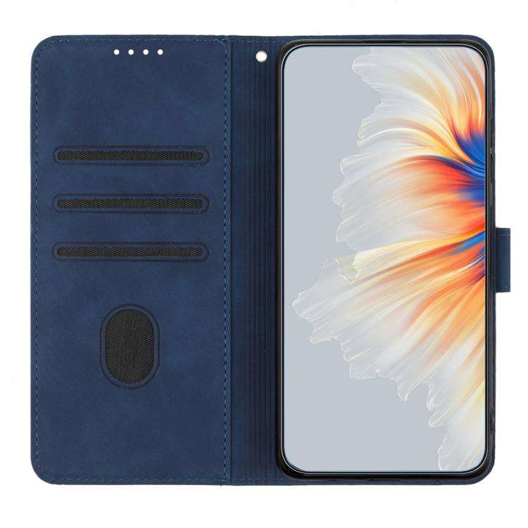 For Motorola Edge 60 Fusion / Edge 5G 2025 Heart Pattern Skin Feel Leather Phone Case(Royal Blue)