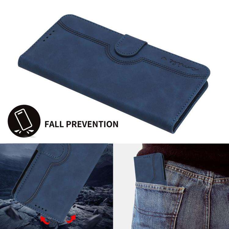 For Motorola Edge 60 Fusion / Edge 5G 2025 Heart Pattern Skin Feel Leather Phone Case(Royal Blue)