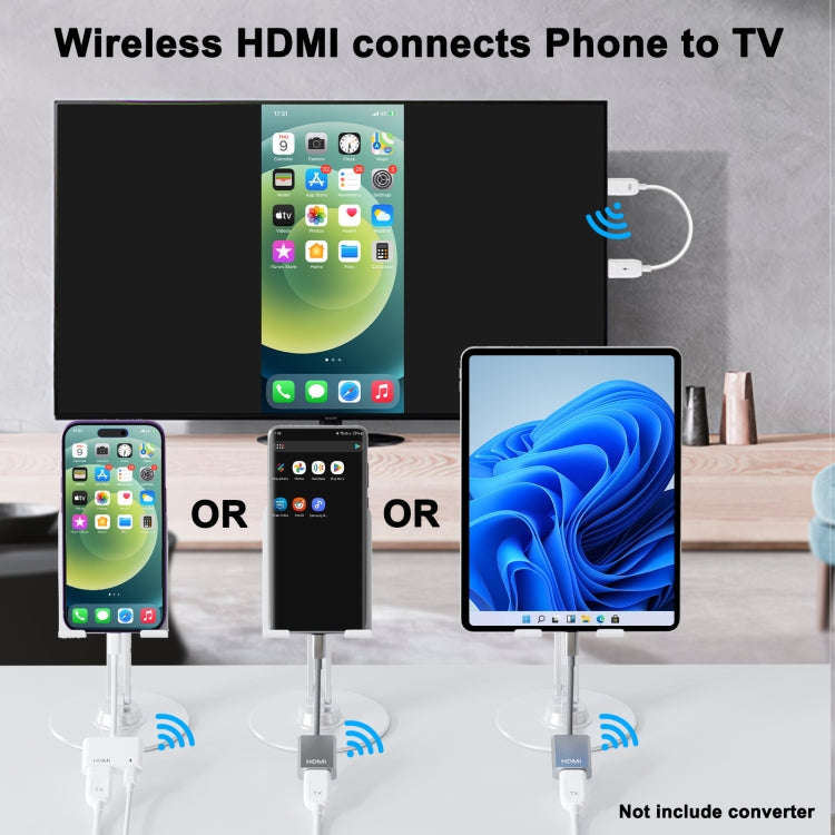 THT-020-08 4 in 1 HDMI Transmitter Wireless Screen Sharer Set(White)