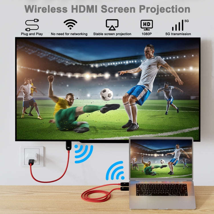 THT-020-8 4 in 1 HDMI Transmitter Wireless Screen Sharer Set(Black)