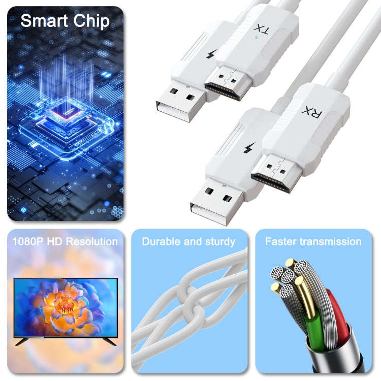 THT-020-8-1 4 in 1 HDMI Transmitter Wireless Screen Sharer Set(White)