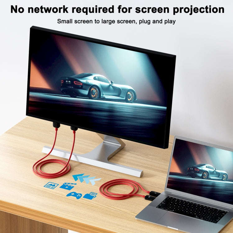 THT-020-8-2 4 in 1 HDMI Transmitter Wireless Screen Sharer Set(Black)