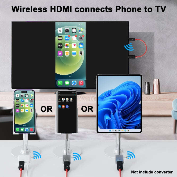 THT-020-8-2 4 in 1 HDMI Transmitter Wireless Screen Sharer Set(Black)
