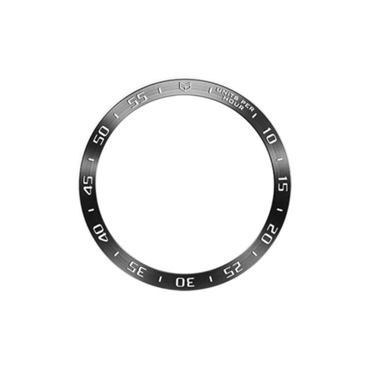 For Samsung Galaxy Watch6 Classic 43mm A Style Smart Watch Steel Ring Protective Frame(Black)