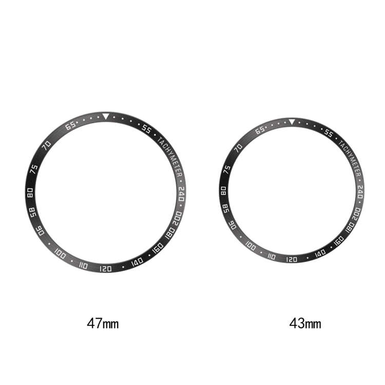 For Samsung Galaxy Watch6 Classic 43mm E Style Smart Watch Steel Ring Protective Frame(Blue)