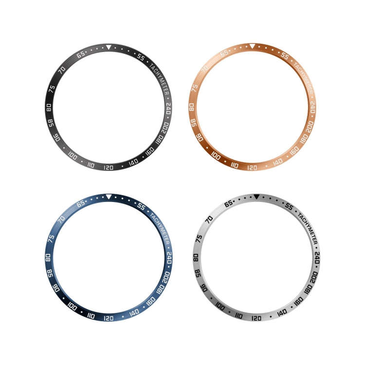 For Samsung Galaxy Watch6 Classic 43mm E Style Smart Watch Steel Ring Protective Frame(Blue)