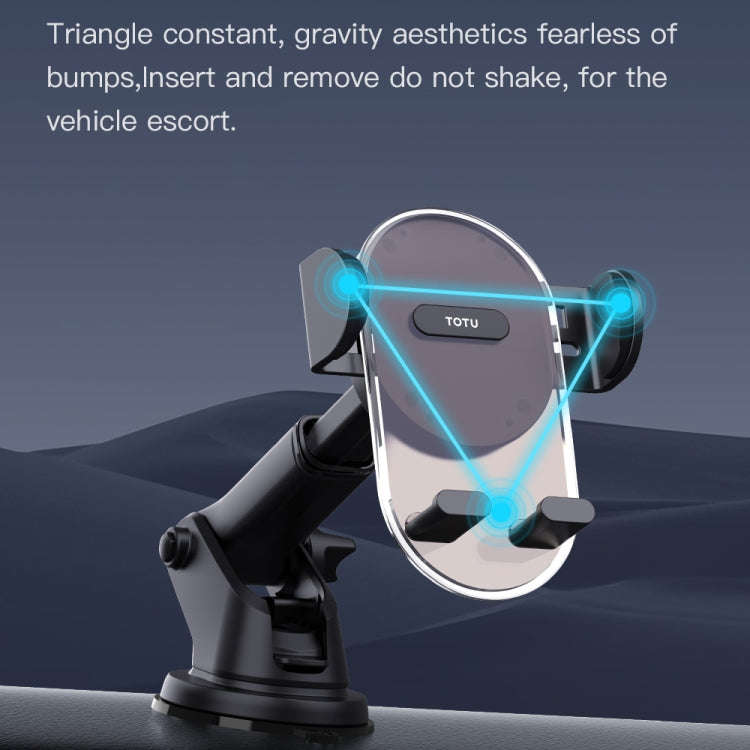 TOTU DCTS-019 Ming Series Car Holder, Suction Cup Version(Translucent Black)