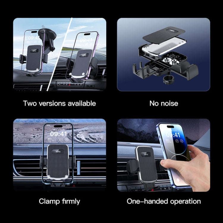 TOTU CH-5 One-Touch Locking Car Holder, Suction Cup Version(Black)