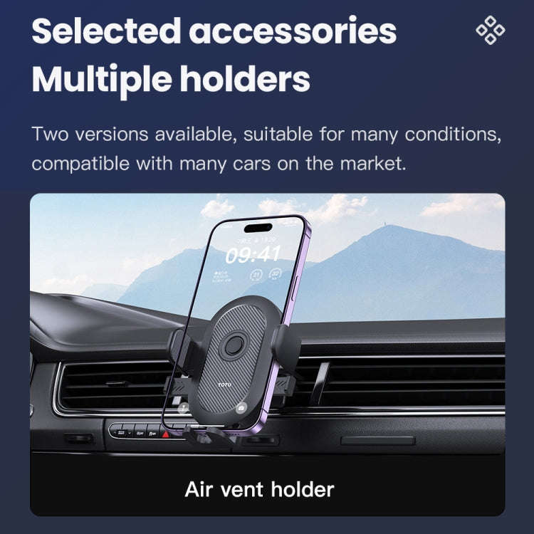 TOTU CH-3 Series One-Touch Locking Car Holder, Air-outlet Version(Black)