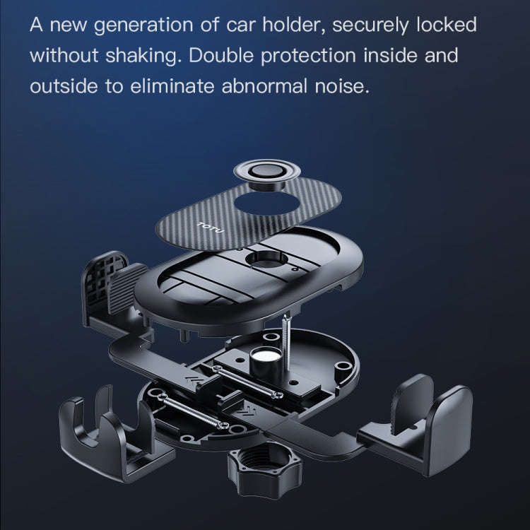 TOTU CH-3 Series One-Touch Locking Car Holder, Air-outlet Version(Black)
