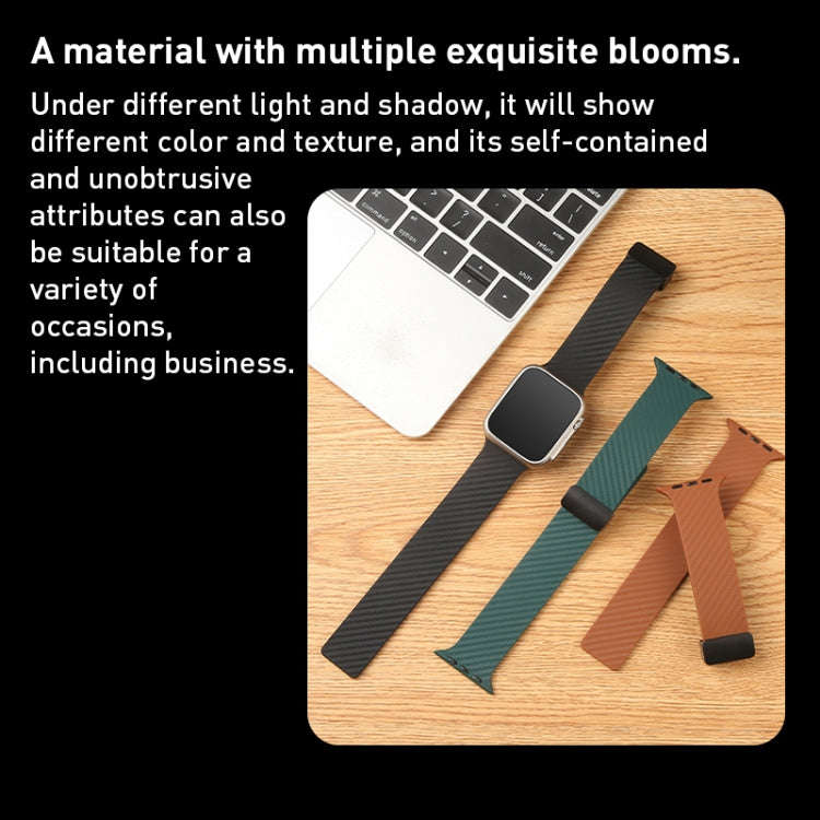 For Apple Watch SE 40mm Carbon Fiber Pattern Magnetic Buckle Silicone Watch Band(Yellow)