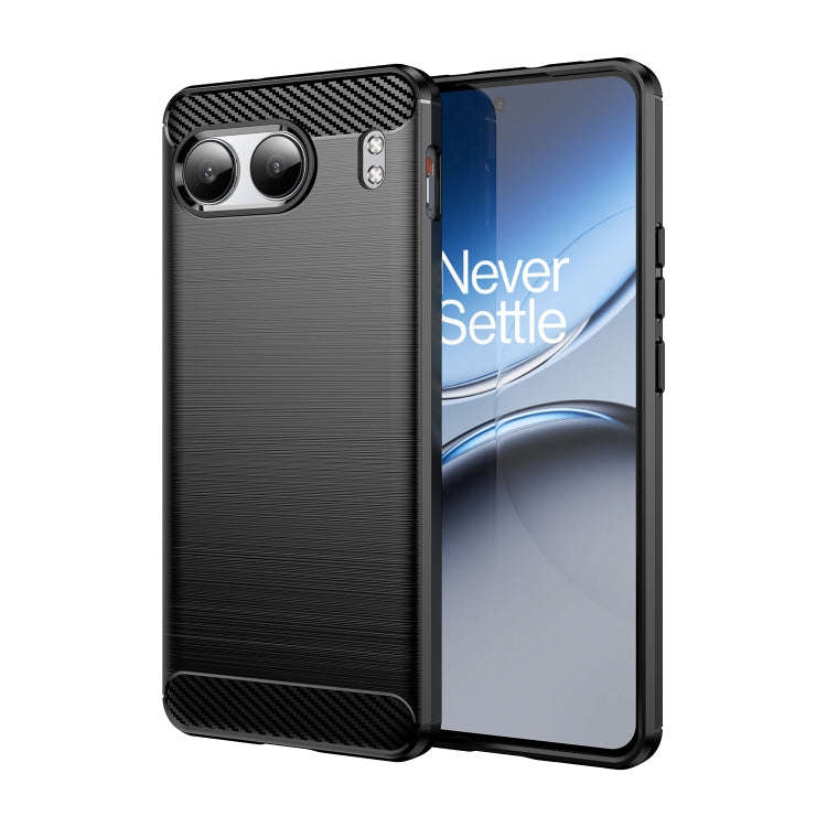 For OnePlus Nord 4 Carbon Fiber Brushed Texture TPU Phone Case(Black)