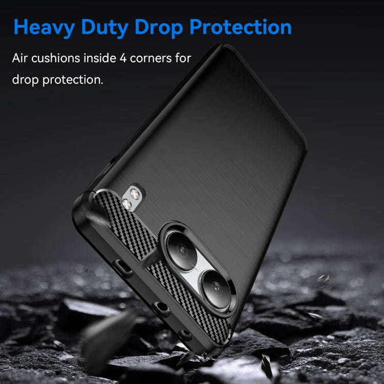 For OnePlus Nord 4 Carbon Fiber Brushed Texture TPU Phone Case(Black)