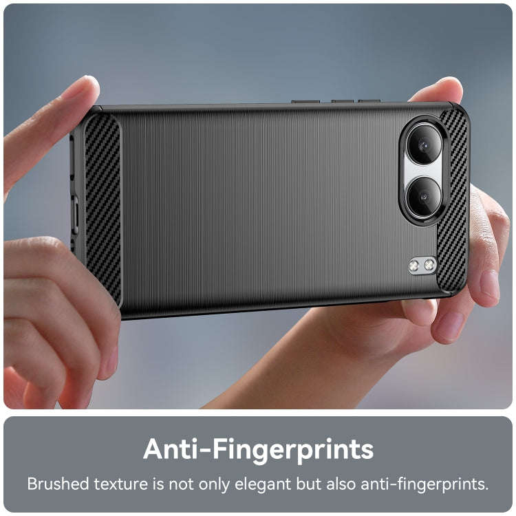 For OnePlus Nord 4 Carbon Fiber Brushed Texture TPU Phone Case(Black)