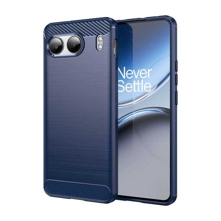 For OnePlus Nord 4 Carbon Fiber Brushed Texture TPU Phone Case(Blue)