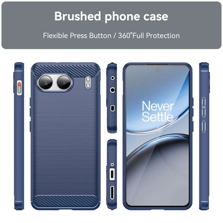 For OnePlus Nord 4 Carbon Fiber Brushed Texture TPU Phone Case(Blue)