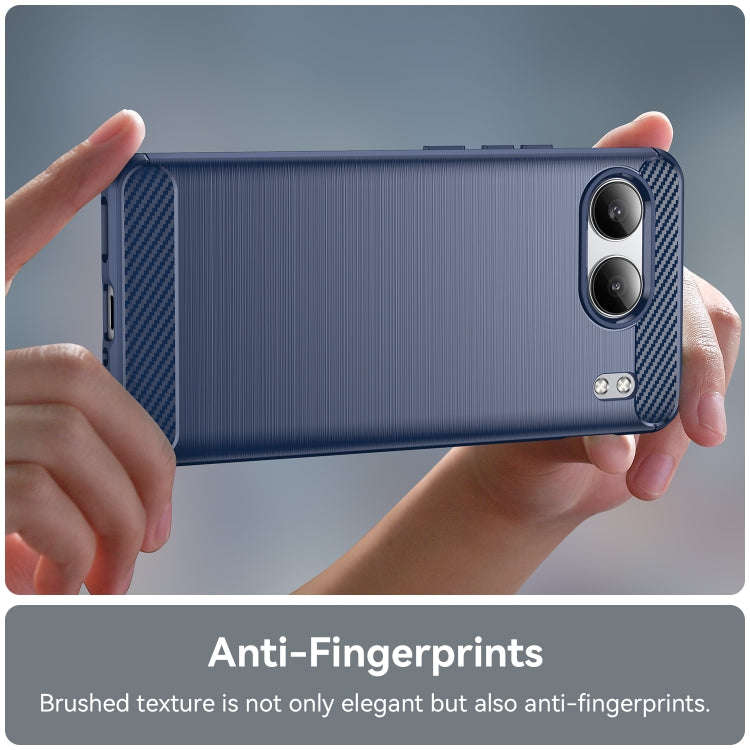 For OnePlus Nord 4 Carbon Fiber Brushed Texture TPU Phone Case(Blue)