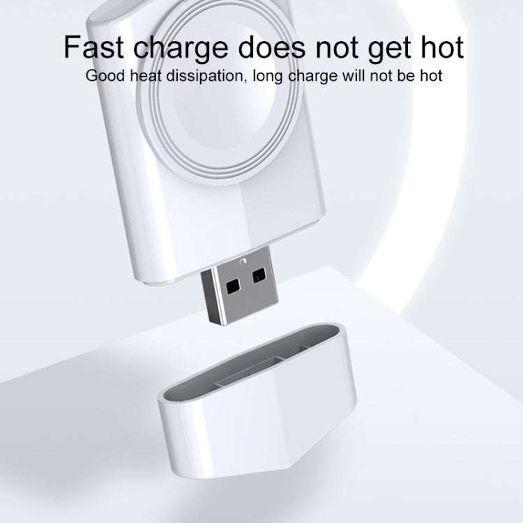For Apple Watch Series USB Port Portable Magnetic Wireless Charger(Black)