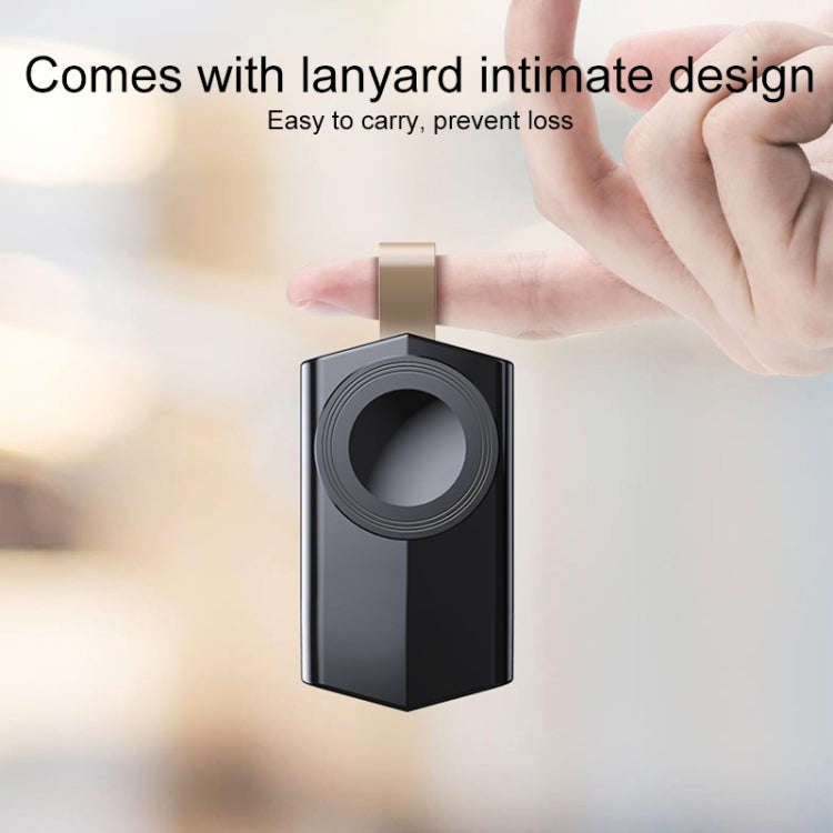 For Apple Watch Series USB Port Portable Magnetic Wireless Charger(Black)