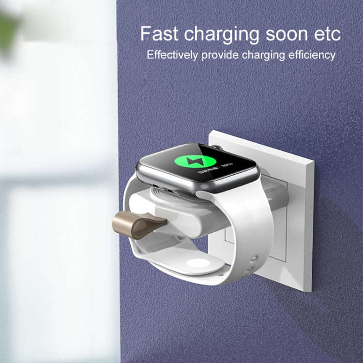 For Apple Watch Series USB Port Portable Magnetic Wireless Charger(Black)