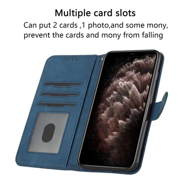 For Motorola Edge 60 Fusion / Edge 5G 2025 Cubic Skin Feel Flip Leather Phone Case(Blue)