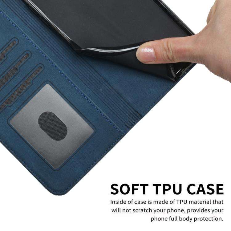 For Motorola Edge 60 Fusion / Edge 5G 2025 Cubic Skin Feel Flip Leather Phone Case(Blue)