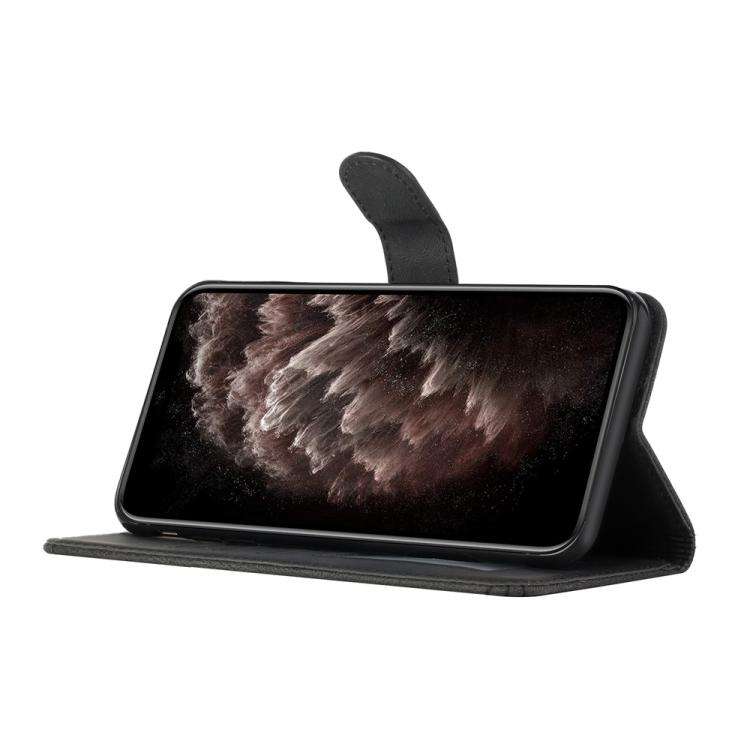 For Motorola Edge 60 Fusion / Edge 5G 2025 Cubic Skin Feel Flip Leather Phone Case(Black)