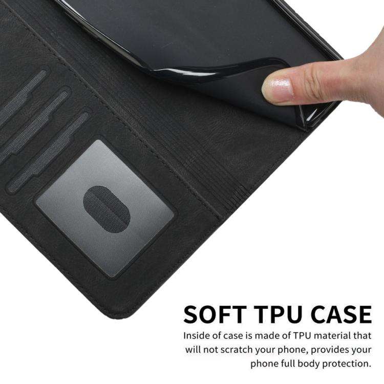 For Motorola Edge 60 Fusion / Edge 5G 2025 Cubic Skin Feel Flip Leather Phone Case(Black)