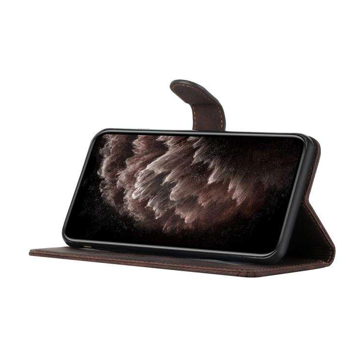 For Motorola Edge 60 Fusion / Edge 5G 2025 Cubic Skin Feel Flip Leather Phone Case(Brown)