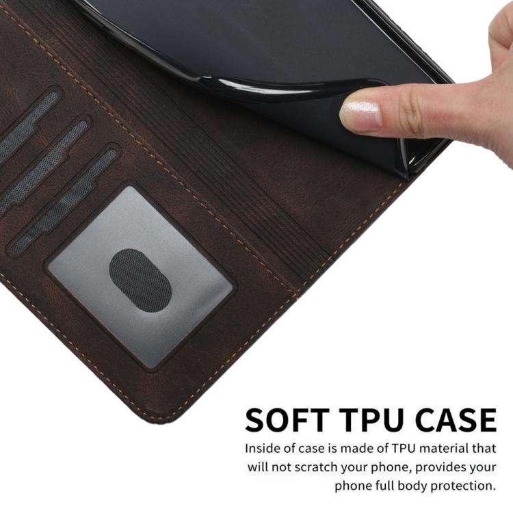 For Motorola Edge 60 Fusion / Edge 5G 2025 Cubic Skin Feel Flip Leather Phone Case(Brown)
