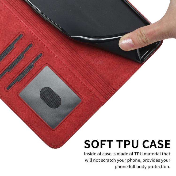 For Motorola Edge 60 Fusion / Edge 5G 2025 Cubic Skin Feel Flip Leather Phone Case(Red)