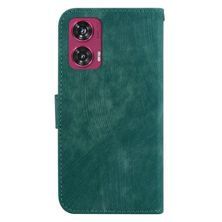 For Motorola Edge 50 Fusion Little Tiger Embossed Leather Phone Case(Green)