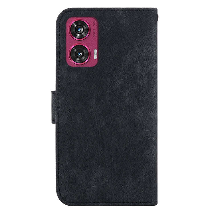 For Motorola Edge 50 Fusion Little Tiger Embossed Leather Phone Case(Black)