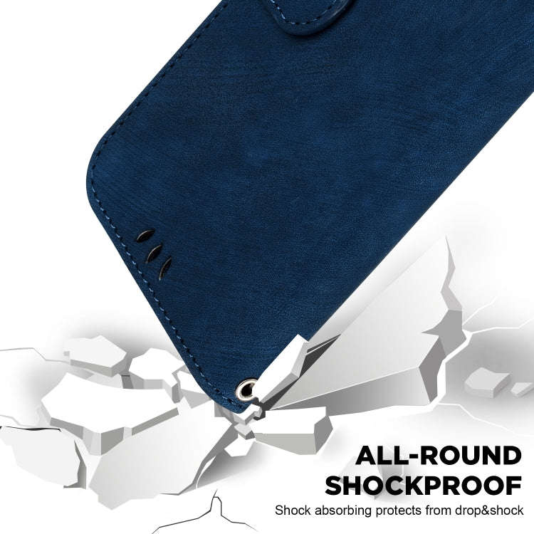 For Motorola Edge 50 Ultra Little Tiger Embossed Leather Phone Case(Dark Blue)