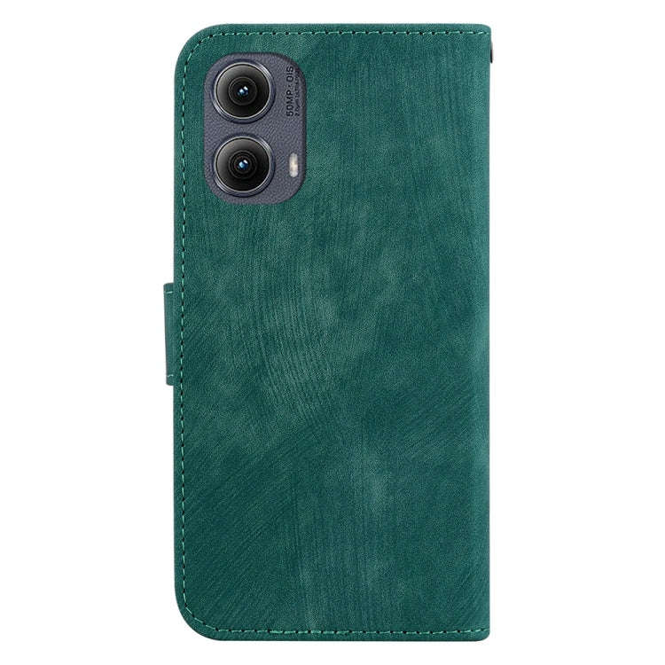 For Motorola Edge 2024 Little Tiger Embossed Leather Phone Case(Green)