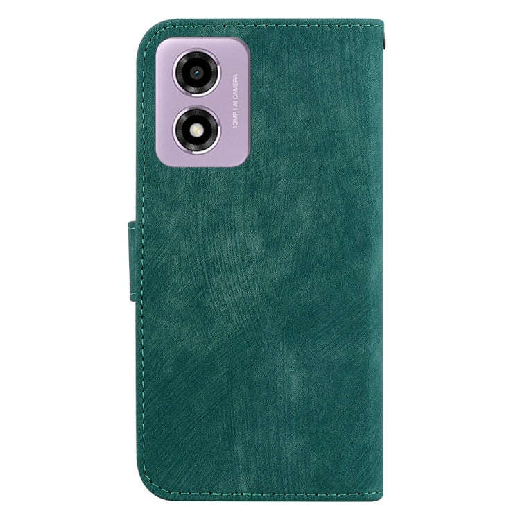 For Motorola Moto G04s / Moto E14 Little Tiger Embossed Leather Phone Case(Green)