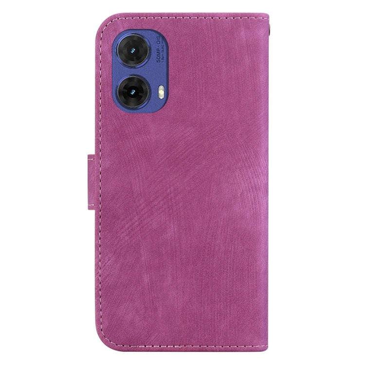 For Motorola Moto G85 Little Tiger Embossed Leather Phone Case(Rose Red)